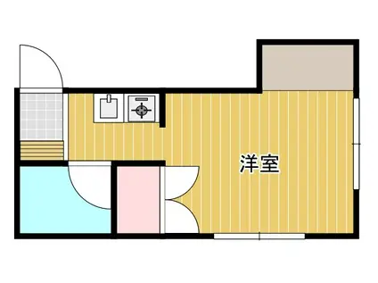 キューノハウス(1K/2階)の間取り写真