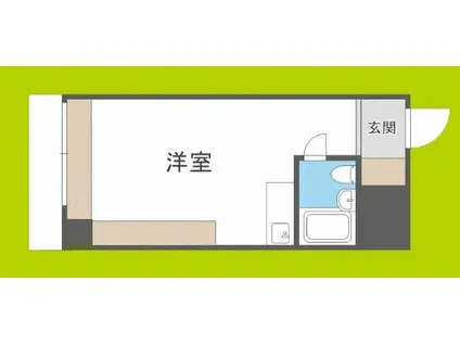 ライオンズマンション新大阪第5(ワンルーム/12階)の間取り写真