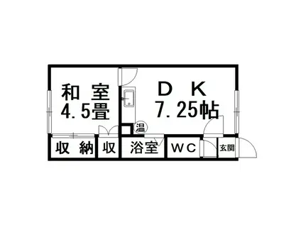 フラワーハイツ(1DK/2階)の間取り写真