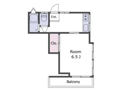 クレリア西村(1DK/1階)の間取り写真