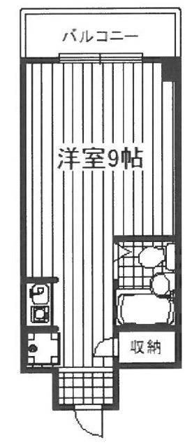 第15サンライズイトウ(1K/3階)の間取り写真