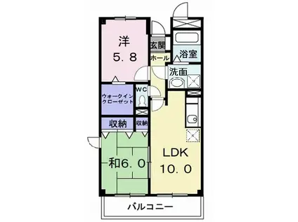 ENEARL・KUMAZAWA(2LDK/2階)の間取り写真