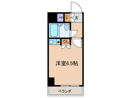 ライオンズガーデン新宿(ワンルーム/4階)の間取り写真