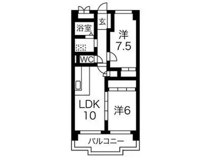 パティオクラブ滝ノ水(2LDK/4階)の間取り写真