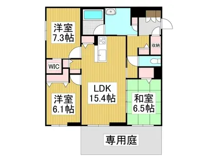 シャーメゾンステージ筑摩(3LDK/1階)の間取り写真