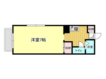 サンヴィレッジ山内(1K/2階)の間取り写真