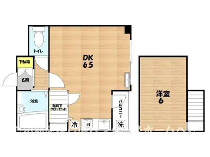 ライクスリー(ワンルーム/4階)の間取り写真