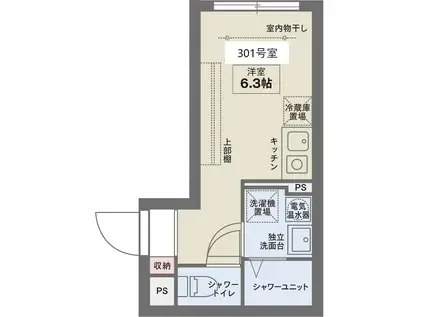 COCOFLAT笹塚III(ワンルーム/3階)の間取り写真