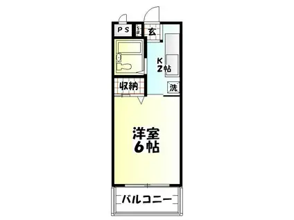 アークス(1K/3階)の間取り写真