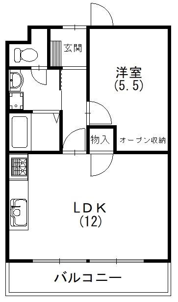 MOKA NEST IKENOUCHI (1LDK/1階)の間取り写真