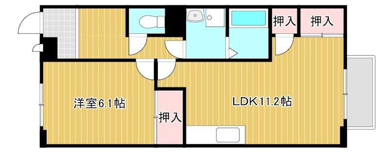 シェロウェンTA1(1LDK/1階)の間取り写真