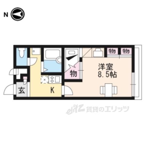 レオパレス横木(1K/2階)の間取り写真