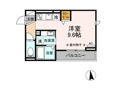 D-HILLS佐藤(ワンルーム/3階)の間取り写真