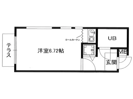 べルトピア西宮I(ワンルーム/3階)の間取り写真