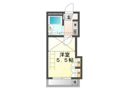 レオパレス東田第一(1K/2階)の間取り写真