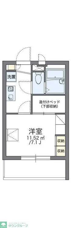 レオパレス綿新 3階階 間取り