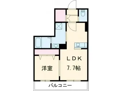 BR茂原II(1LDK/1階)の間取り写真