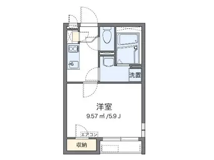 LUMINOUS(1K/2階)の間取り写真