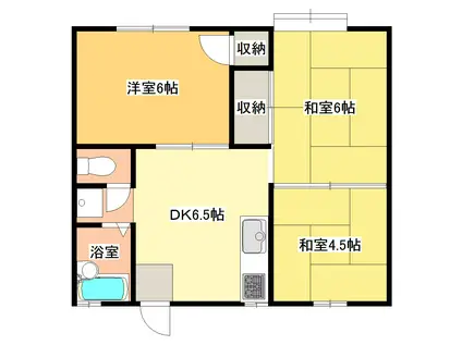 稲葉アパート(3DK/1階)の間取り写真