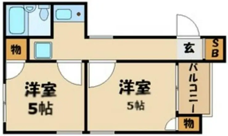 サンケンパレス府中宮西パート5 3階階 間取り
