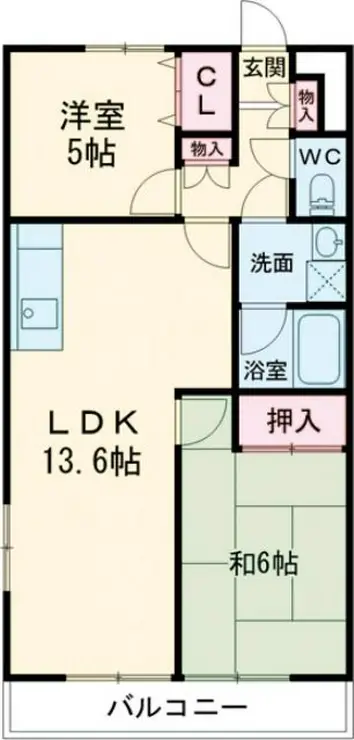 サンクレール田柄 3階階 間取り