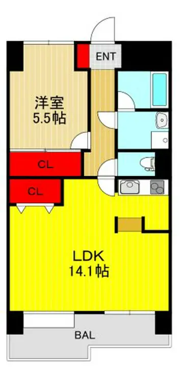 パークサイドハイツタケノヤ 3階階 間取り