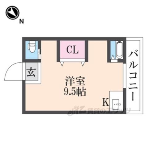 ダイバーシティ桜木町(ワンルーム/3階)の間取り写真