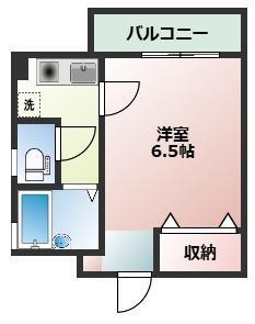 ハピネス・オーク(1K/1階)の間取り写真