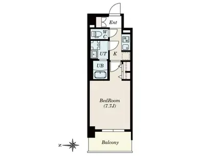 S-RESIDENCE堀田BEAUTE(1K/8階)の間取り写真