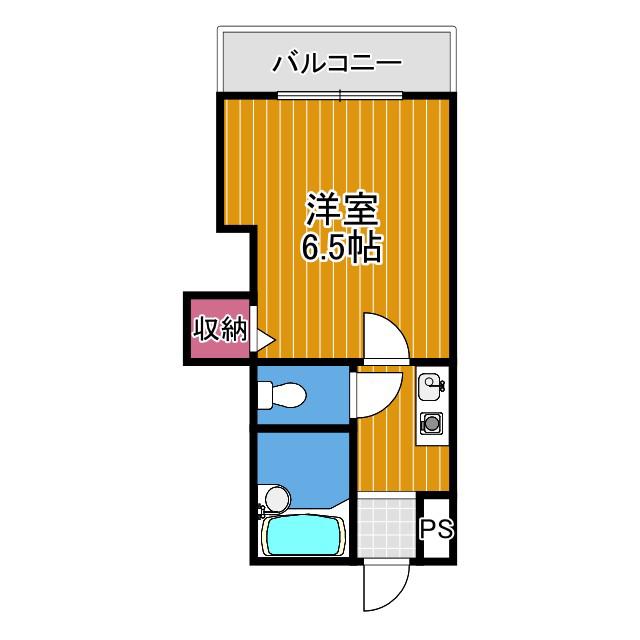 フルハウス(1K/3階)の間取り写真