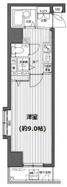 ガラ・ステージ麻布十番 5階階 間取り