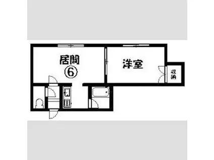 シオン稲積公園(1LDK/2階)の間取り写真