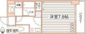 ユニエトワール豊田(1K/5階)の間取り写真
