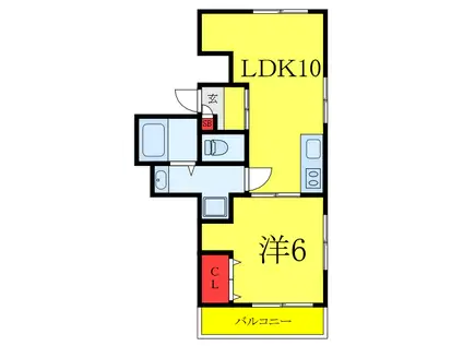 山一在家ステーツ(1LDK/1階)の間取り写真