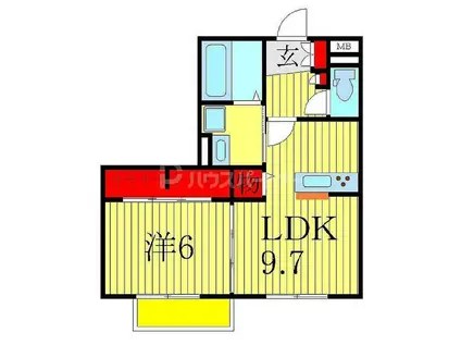 モアニおおたか(1LDK/3階)の間取り写真