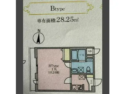 S7 HILLS(1K/3階)の間取り写真