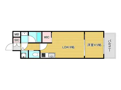 レオングラン本町橋(1LDK/5階)の間取り写真