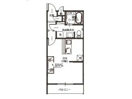 REVE中島(ワンルーム/1階)の間取り写真