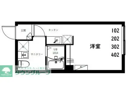 NOVEL COURT 西新井(ワンルーム/2階)の間取り写真