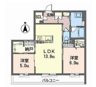 PLANA BENE(2LDK/3階)の間取り写真