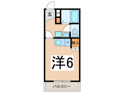 MAISON DE RAISIN(ワンルーム/2階)の間取り写真