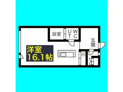 コレクション名駅III(ワンルーム/9階)の間取り写真