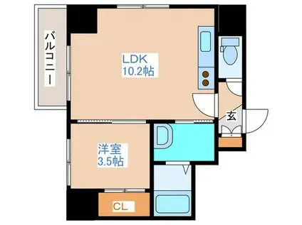 レガーロ札幌ステーション(1LDK/5階)の間取り写真