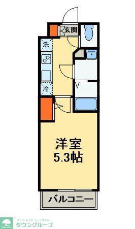 GENOVIA天王台(1K/3階)の間取り写真