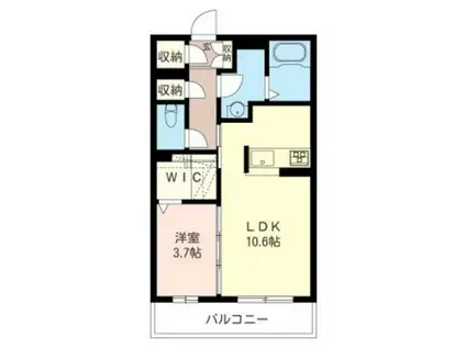 グランクレスト(1LDK/2階)の間取り写真