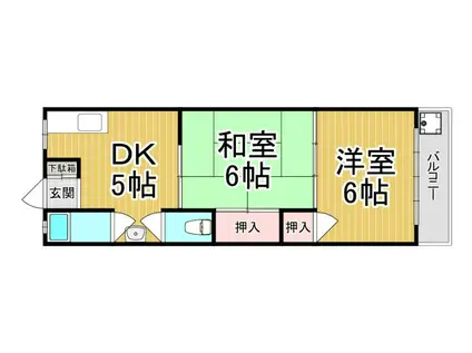 森本マンション(2DK/2階)の間取り写真