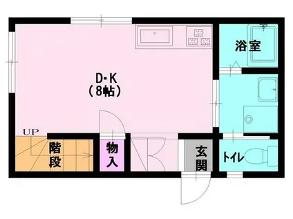カスケード(2DK/2階)の間取り写真