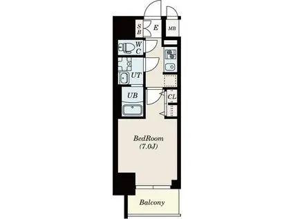 S-RESIDENCE熱田II(1K/4階)の間取り写真