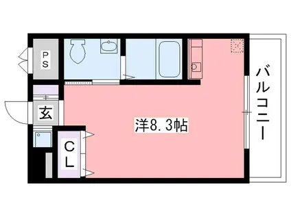 ダイドーメゾン阪神西宮(1K/8階)の間取り写真