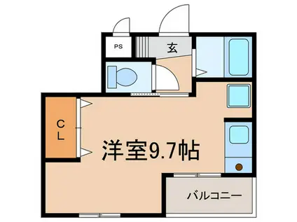 レザムルーズ西宮(ワンルーム/10階)の間取り写真